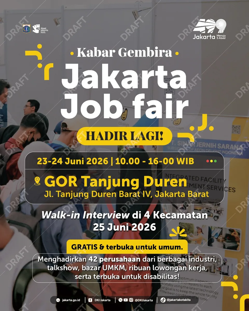 Job Fair Kabupaten Tasikmalaya 2026 (Suku Dinas TKTE Wilayah Kabupaten Tasikmalaya Barat) : 23-24 Juni 2026